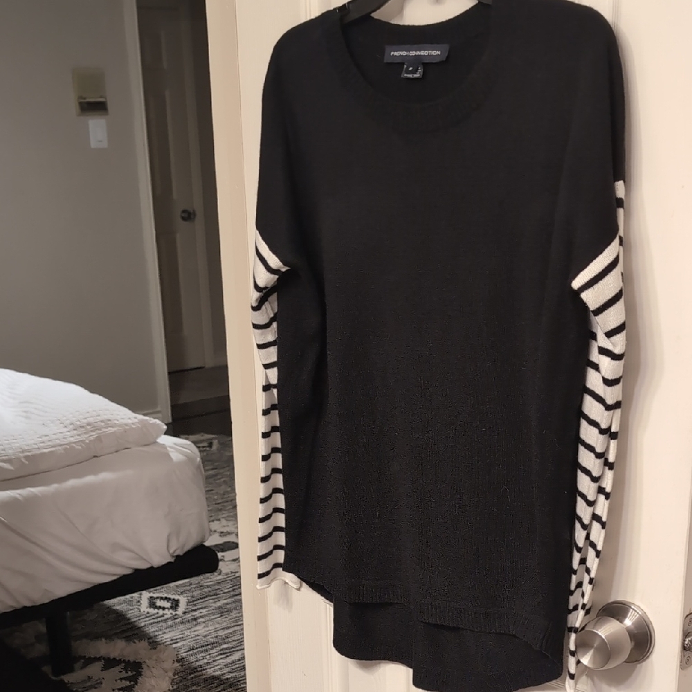 Black and White Striped Sweater